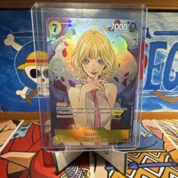 One Piece CCG Stussy Alternate Art Foil OP13-110 Carrying On His Will SR - Image 1