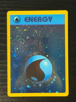 Pokemon League Promo ENERGIZE YOUR GAME Water Energy Card Vintage Played, Worn - Image 1