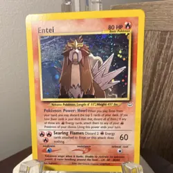Pokemon Entei Neo Revelation Holo Rare 80 HP Basic 06/64 Unlimited Card - Image 1