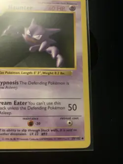 Haunter 29/102 Base Set Rare Vintage 1999 Pokemon Card - Image 4