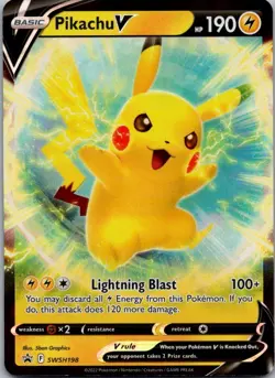 Pikachu V Promo SWSH: Sword & Shield Promo Cards SWSH198 NM - Image 1