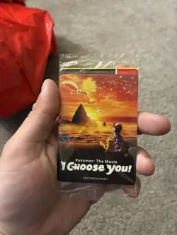 Pokemon the Movie I Choose You Promo Sealed Pack - Ash's Pikachu Promo Card - Image 1
