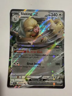 NM Slaking ex 147/191 SV08 Surging Sparks Holo Pokemon card English - Image 1