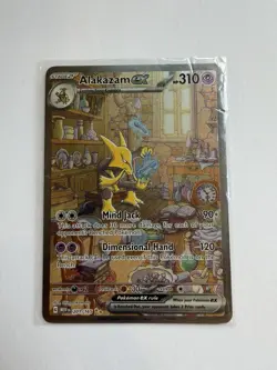 Pokemon Alakazam EX TCG Scarlet Violet-151 Holo Full Art Card 201/165 - Image 1