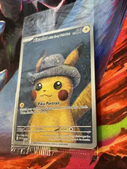 Pikachu with Grey Felt Hat 085 Promo Card Pokemon Van Gogh Museum Sealed NM/M - Image 3