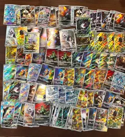 100pcs Pokemon Chinese Card CHR & AR Full Art Holo Card Lot Bulk Pack Wholesale - Image 1