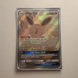 Pokemon Eevee GX Promo Holo SM233 SM 160HP Boost Dash Ascension DNA Card - Image 1