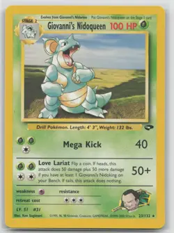 Pokemon Card Giovanni's Nidoqueen Rare Gym Challenge 023/132 - Image 1