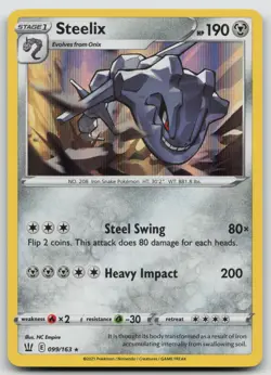 Pokemon Card Steelix Holo Rare SWSH05: Battle Styles 099/163 - Image 1