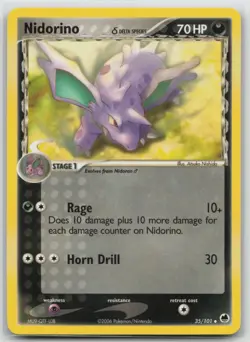 Pokemon Card Nidorino (Delta Species) Uncommon Dragon Frontiers 35/101 - Image 1
