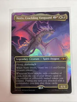 Neriv, Crackling Vanguard (Borderless) Commander: Tarkir: Dragonstorm Foil #6 M - Image 1
