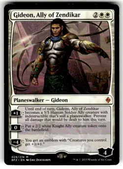 Battle for Zendikar Gideon, Ally of Zendikar Expansion/Mythic - Image 1