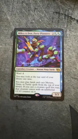 Mikey & Don, Party Planners Rare Teenage Mutant Ninja Turtles 157 NM - Image 1