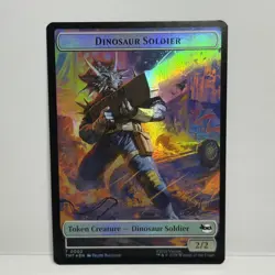 Token Dinosaur Soldier Copy Foil MTG Teenage Mutant Ninja Turtles TMT EN NM - Image 1