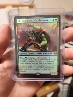 Michelangelo, Weirdness to 11 Teenage Mutant Ninja Turtles Foil MTG TMNT - Image 1