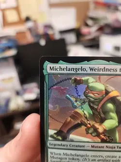 Michelangelo, Weirdness to 11 Teenage Mutant Ninja Turtles Foil MTG TMNT - Image 3