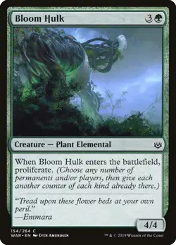 Bloom Hulk 154 WAR Spark MTG Plant Elemental Proliferate Common Amundsen NM - Image 1