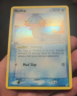 MINT Mudkip EX Crystal Guardians 57/100 Reverse Holo STAMPED Pokemon Card - Image 2