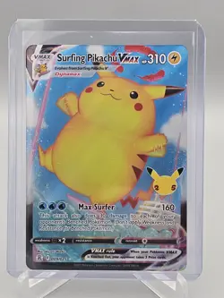 2021 Pokemon Celebrations Surfing Pikachu VMAX 009/025 Ultra Rare Holo NM - Image 1