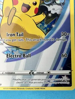 2020 Pokemon Pikachu SWSH020 Black Star Promo Full Art - Image 5