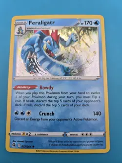 Feraligatr Holo Rare - 057/264 - Fusion Strike Pokemon 2021 LP - Image 1