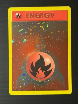 Pokemon League Promo ENERGIZE YOUR GAME Fire Energy Card Vintage - Image 1