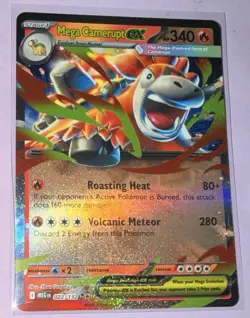 Mega Camerupt EX 022/132 Mega Evolution Holo Rare Pokemon Card NM - Image 1