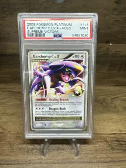 2009 POKEMON PLATINUM SUPREME VICTORS #145 GARCHOMP C LV.X-HOLO PSA 9 - Image 1