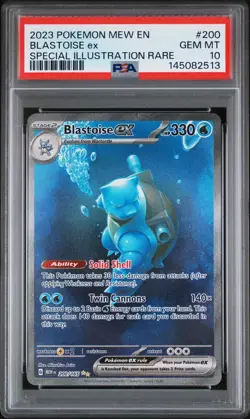 2023 Pokemon SV 151 Blastoise Ex Special Illustration Rare #200 PSA 10 - Image 1