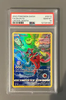 Pokemon- Deoxys- Full Art Galarian Gallery #GG12- Crown Zenith- PSA 10 - Image 1