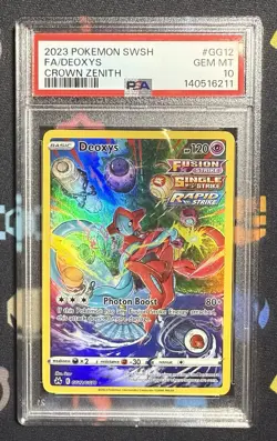 2023 Pokemon Crown Zenith GG12 DEOXYS Full Art PSA 10 Gem Mint - Image 1