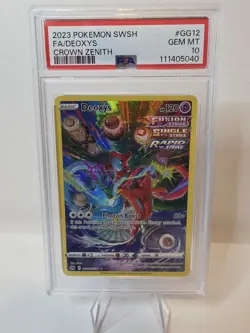 Deoxys Pokemon TCG Crown Zenith Gallarian Gallery GG12/GG70 Ultra Rare PSA 10 - Image 1