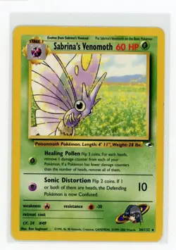 Pokemon Gym Heroes #034/132 Sabrina's Venomoth - Image 1