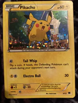 Pokemon TCG Pikachu 6/12 Holo Promo Mild Damage - Image 1