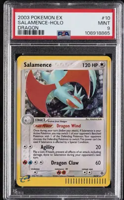 2003 POKEMON EX DRAGON #10 SALAMENCE-HOLO PSA 9 - Image 1