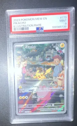 Pokemon Pikachu Illustration Rare Sv: Scarlet & Violet 151 #173/165 PSA 9 2023 - Image 1