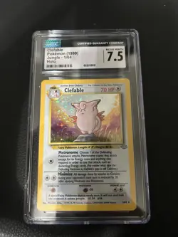 1999 Pokemon Jungle Clefable - Holo Rare - CGC 7.5 NM+ - 1/64 - Image 1