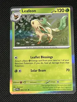 Leafeon 005/131 Pokemon Sv: Prismatic Evolutions Holo - Image 1