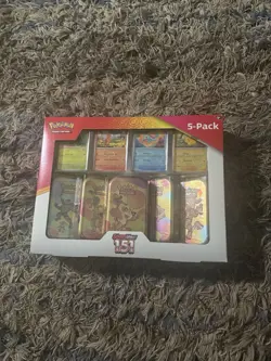 Costco Pokemon Scarlet & Violet 151 Mini Tin 5-Pack Meowth Bundle - Image 2