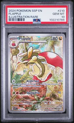 Pokemon Flapple Pokemon Ssp En-Surging Sparks 210 NM PSA 10 - Image 1