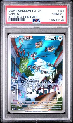 Pokemon Chatot Pokemon Tef En-Temporal Forces 181 NM PSA 10 - Image 1