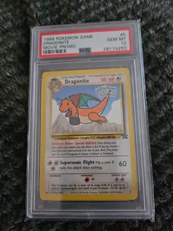 1999 POKEMON GAME DRAGONITE MOVIE PROMO 05/53 PSA 10 - Image 1