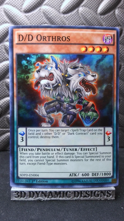 | Yugioh D/D Orthros SDPD-EN004 1st Super Structure Deck Pendulum NM 🔥 | - Image 1