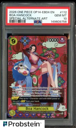 2026 One Piece OP14-OB04 EN Special Alternate Art #112 Boa Hancock PSA 10 - Image 1