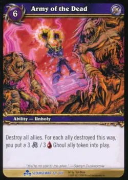 Moderate Play WoW TCG Army of the Dead Scourgewar World of Warcraft - Image 1