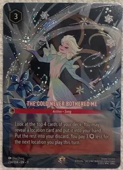 THE COLD NEVER BOTHERED ME Action ENCHANTED! Disney Lorcana WINTERSPELL 234/204 - Image 1