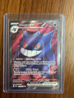 Pokemon Gengar EX TCG Full Art Ultra Rare Holo Card Temporal Forces 193/162 - Image 1