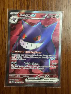 Pokemon Gengar EX TCG Full Art Ultra Rare Holo Card Temporal Forces 193/162 - Image 3