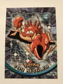 Topps Pokemon Kingler #99 1999 TV Animation Edition Non Holo Blue Logo Card - Image 1