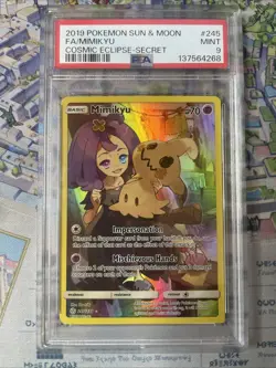 PSA 9 Mimikyu #245 2019 Cosmic Eclipse Secret English Pokemon Card - Image 1
